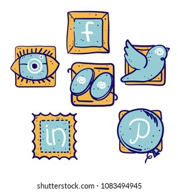 icon set for social network
