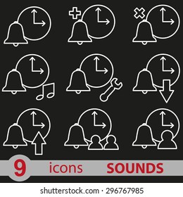 icon set of sounds