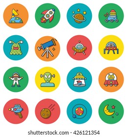 icon set space vector