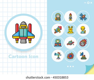 icon set space vector