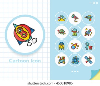 icon set space vector