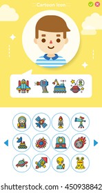 icon set space vector