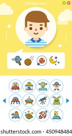 icon set space vector