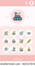 icon set space vector