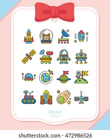 icon set space vector