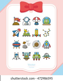 icon set space vector