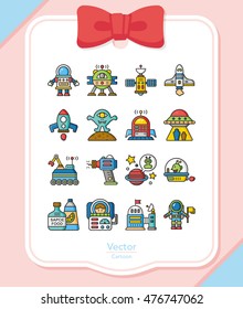 icon set space vector