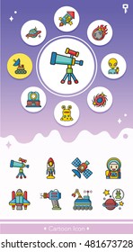 icon set space vector
