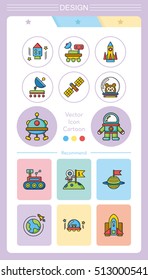 icon set space vector