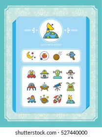 icon set space vector