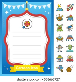 icon set space vector