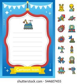 icon set space vector