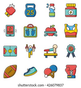 icon set sport vector