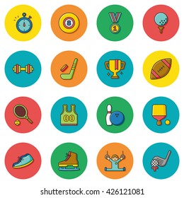 icon set sport vector