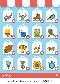 icon set sport vector