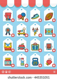 icon set sport vector