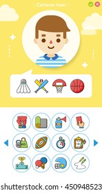 icon set sport vector