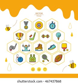 icon set sport vector
