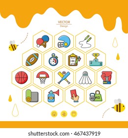 icon set sport vector