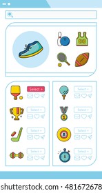 icon set sport vector