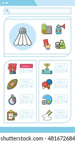 icon set sport vector