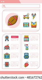 icon set sport vector