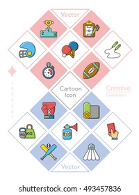 icon set sport vector