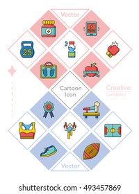 icon set sport vector