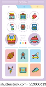 icon set sport vector