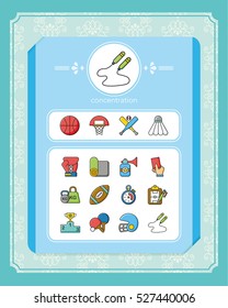 icon set sport vector