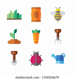 Color del conjunto de iconos Primavera para diferentes temporadas
