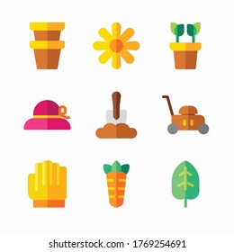 Icon Set Spring for different seasons Color