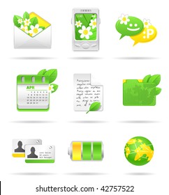 Icon set. Spring style.