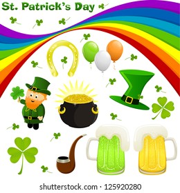 Icon set for St. Patrick's Day