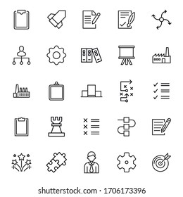 Icon Set Of Start Up. Editable Vector Pictograms Isolated On A White Background. Trendy Outline Symbols For Mobile Apps And Website Design. Premium Pack Of Icons In Trendy Line Style.