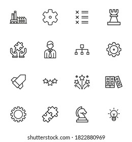 Icon set of start up. Editable vector pictograms isolated on a white background. Trendy outline symbols for mobile apps and website design. Premium pack of icons in trendy line style.