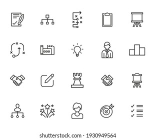 Icon Set Of Start Up. Editable Vector Pictograms Isolated On A White Background. Trendy Outline Symbols For Mobile Apps And Website Design. Premium Pack Of Icons In Trendy Line Style.