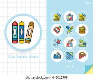 icon set stationery vector