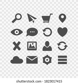 Juego de iconos - Ilustración de vectores de material