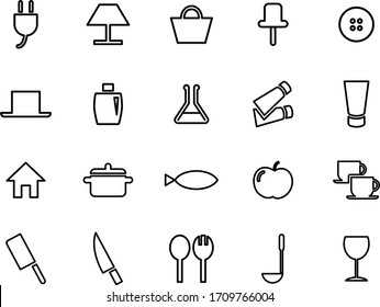 Icon set such as tableware and food