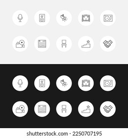 icon set suitable for music concert event, icon modern and simple vector EPS.