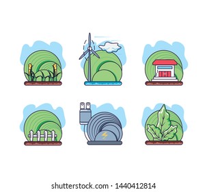 Icon set and sustainability design