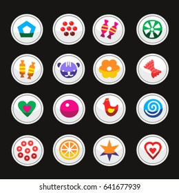 Icon set of sweets