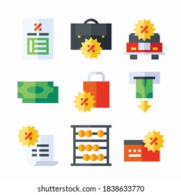 Icon Set Taxes for different seasons Color