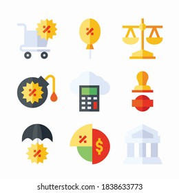 Icon Set Taxes for different seasons Color