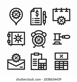 Icon Set Taxes for different seasons Line