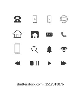 Icon Set For Telecomunication. Comunication Symbol Design