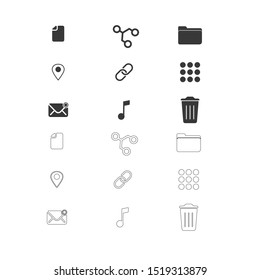 Icon Set For Telecomunication. Comunication Symbol Design