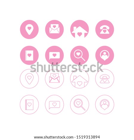 Icon Set For Telecomunication. Comunication Symbol Design