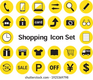 Icon set that can be used for online shops, businesses, stores, etc.